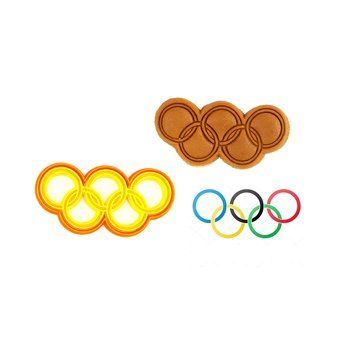 Набір форма та штамп для пряників набір факел+олімпійські кільця () 1708 фото